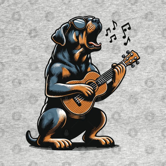 Dog Playing Guitar Singing Boerboel Bull Mastiff by BraaiNinja